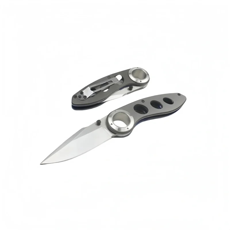 Modern Outdoor Pocket Knife – Folding Knife with Finger Ring and Li...