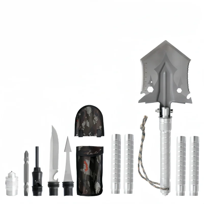 Camping engineer shovel multifunctional iron catalpa outdoor fishing...