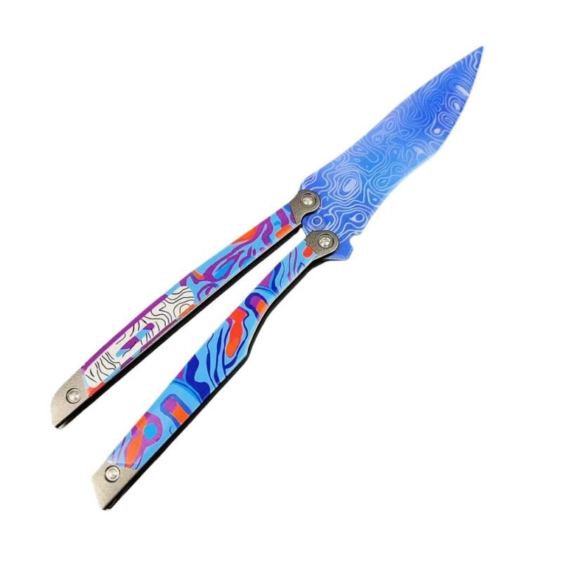 Lengfeng butterfly knife alloy foldable peace elite surrounding craft...